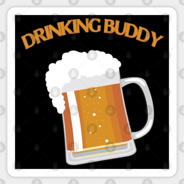 Drinking Buddy Sticker by Dojaja